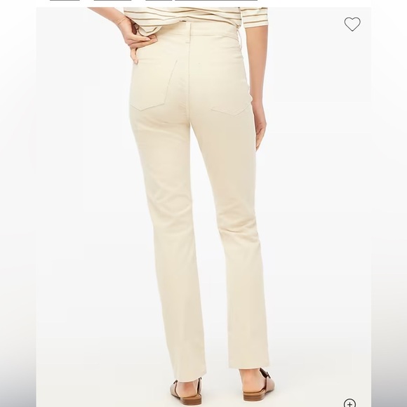J crew ecru Corduroy full-length essential straight pant - Picture 3 of 6